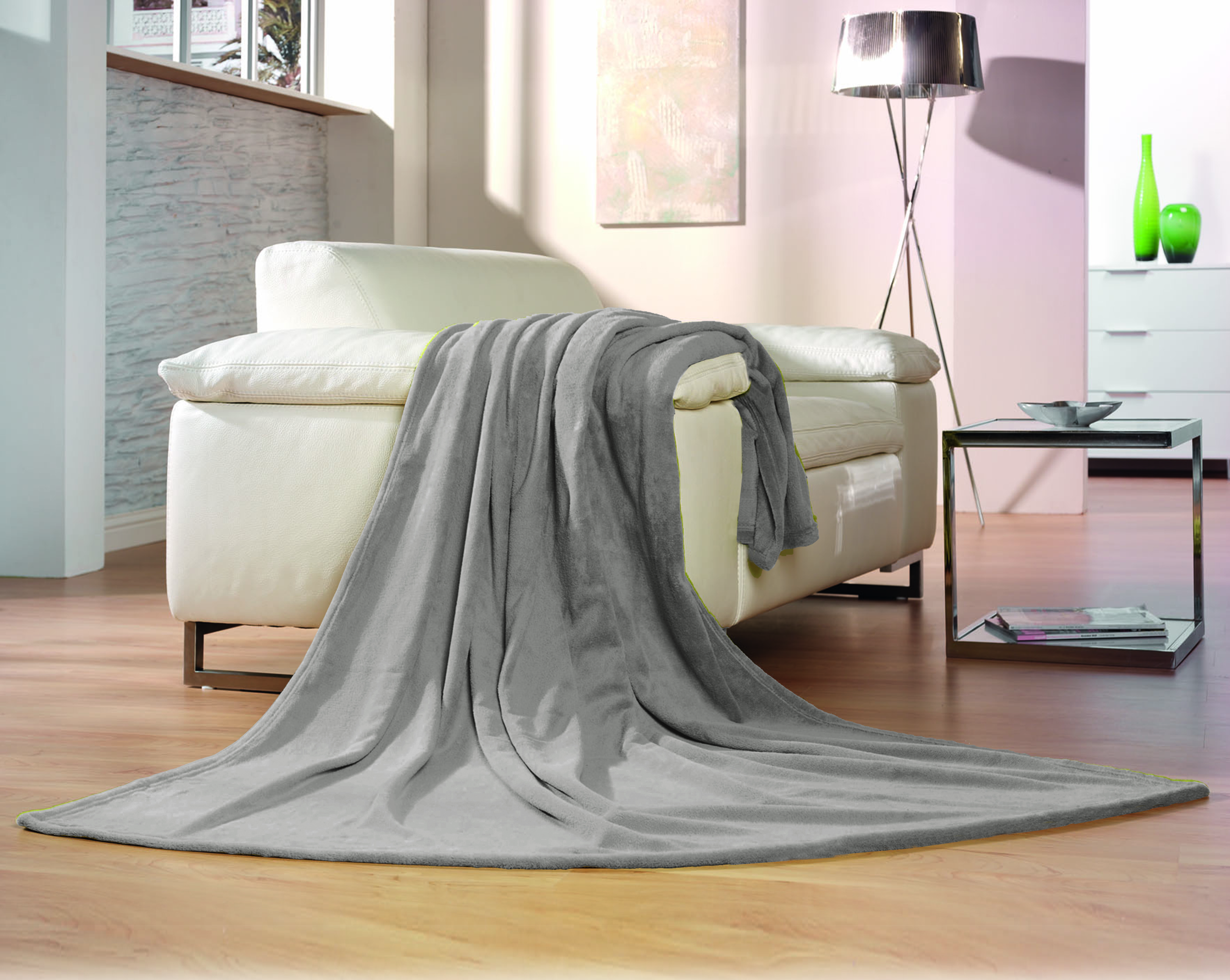 Kuscheldecken Premium silbergrau