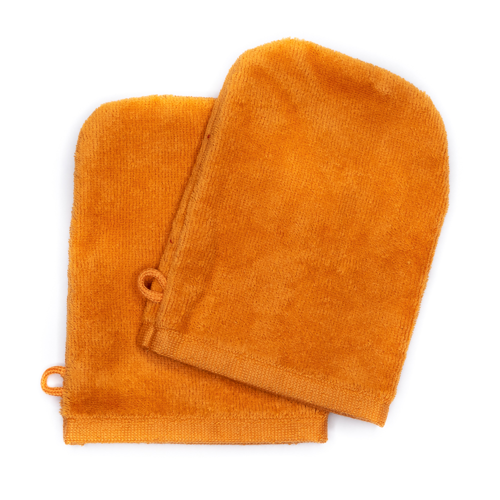Waschhandschuhe 14x21 terracotta (2er-Set)