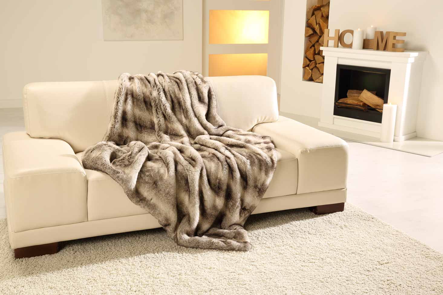 Kuscheldecke Felloptik Luxury 150x200 Rentier