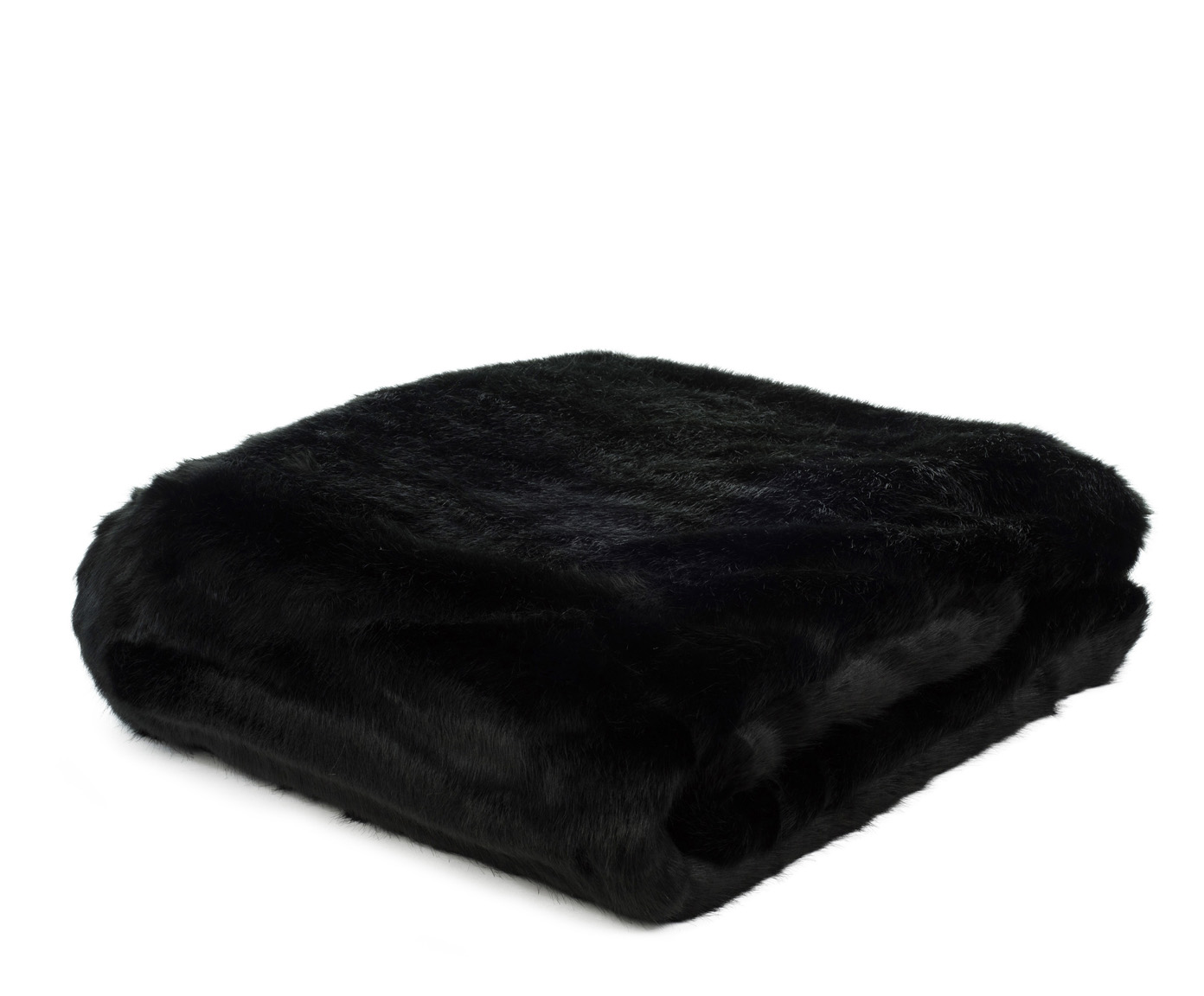Kuscheldecke Felloptik Premium Luxury 150x200 Nerz schwarz