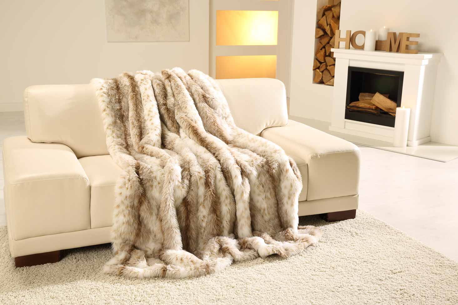 Kuscheldecke Felloptik Luxury 150x200 Luchs