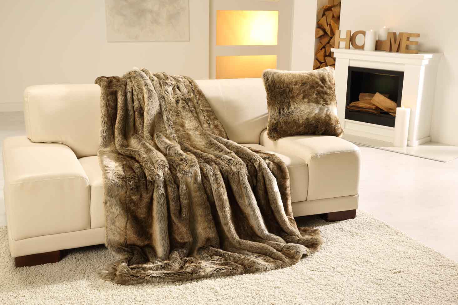 Kuscheldecke Felloptik Luxury 150x200 Braunbär
