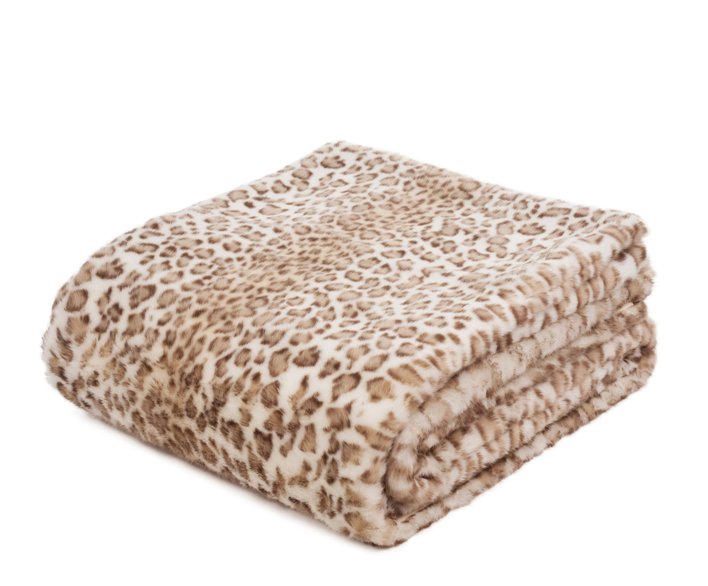 Kuscheldecke Felloptik Premium Luxury 150x200 Sibirischer Schneeleopard
