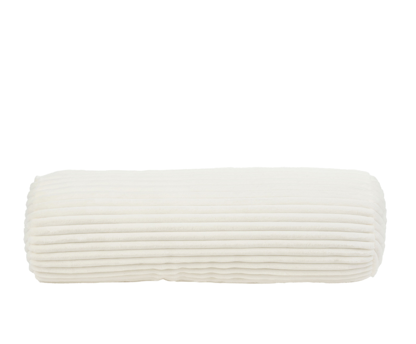 Nackenrolle (gefüllt) Cord Optik 70x22 wollweiß